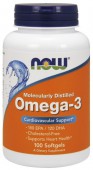 Антиоксидант NOW Omega 3 1000 мг 100 капсул